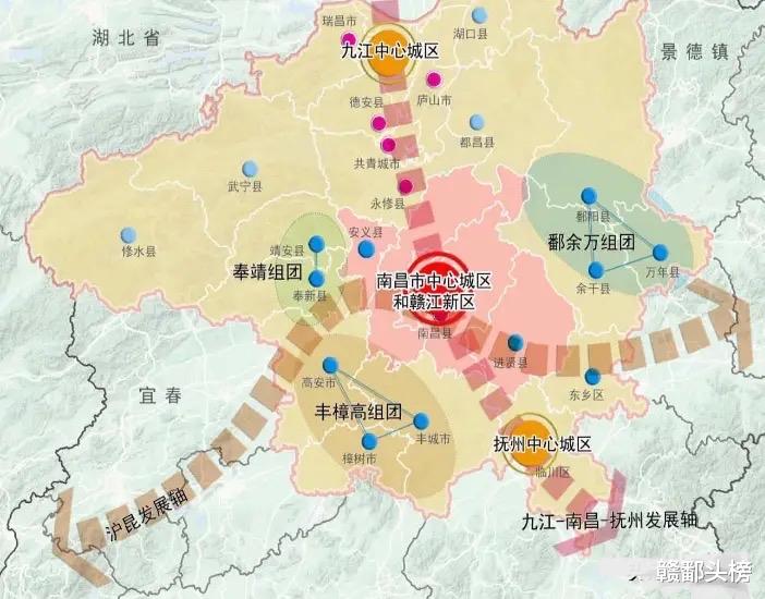 赣鄱头榜 南昌构建大都市区，规划市域铁路通往丰樟高三市