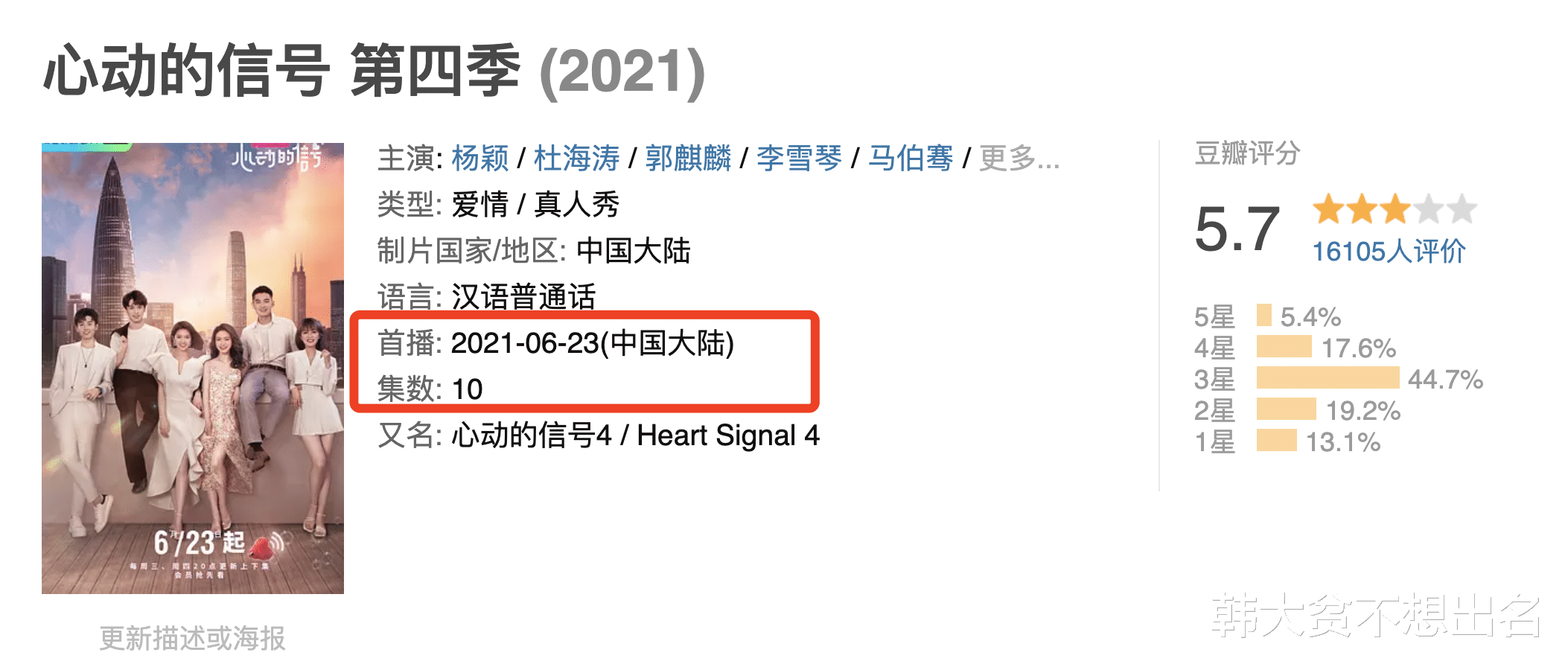 鹿晗|《心动的信号4》曝九名嘉宾7个不是素人，马子佳也人设崩塌？