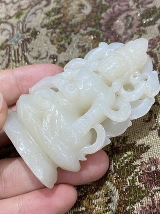 |清代-和田玉【黄财神】摆件