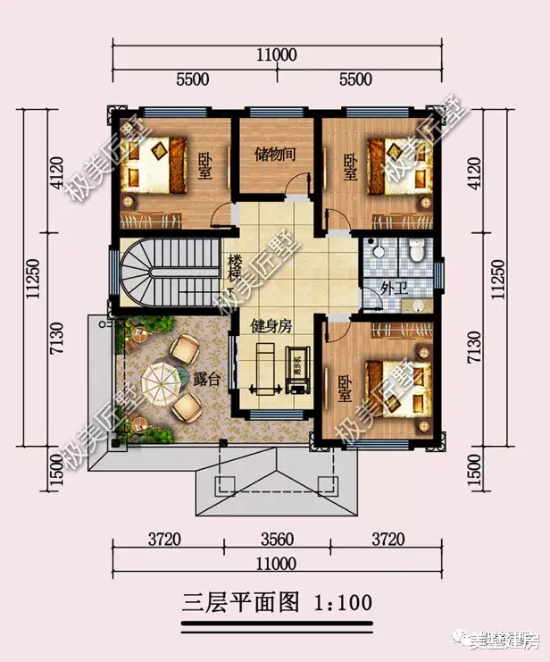 经典的简欧风格别墅，面宽11米，适合建在农村！
