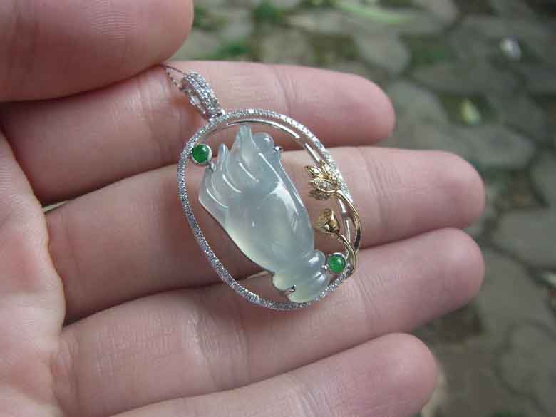 翡翠|翡翠佛手吊坠挂件寓意