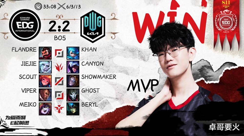 edg战队|EDG3：2淘汰DWG，我们是冠军，队员服饰似隐喻获冠伏笔