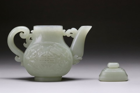 和田玉籽料|舊藏和田玉籽料“八仙凤柄壶”.