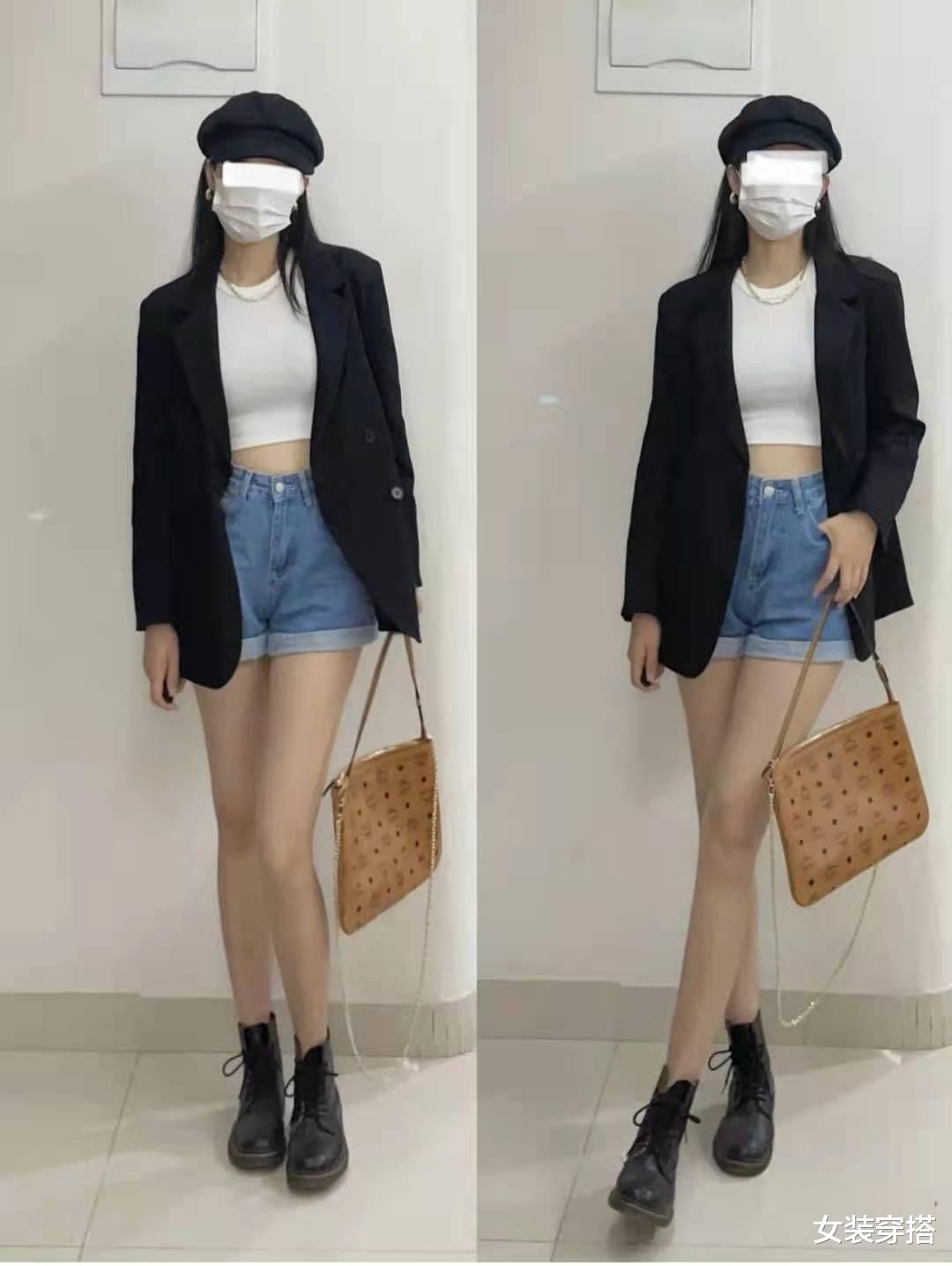 女装穿搭|黑色西装外套内搭什么颜色的衣服好看