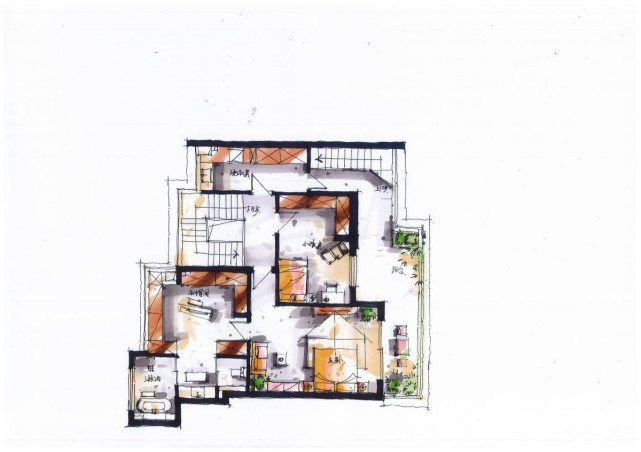 260㎡的顶层复式设计，生活本该如此，平静却倍感幸福