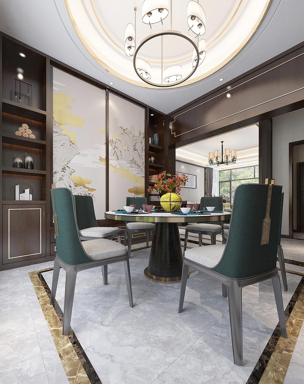 新帝雅|这套202平米的复式楼,装了新中式风之后,大气、韵味还很有意境