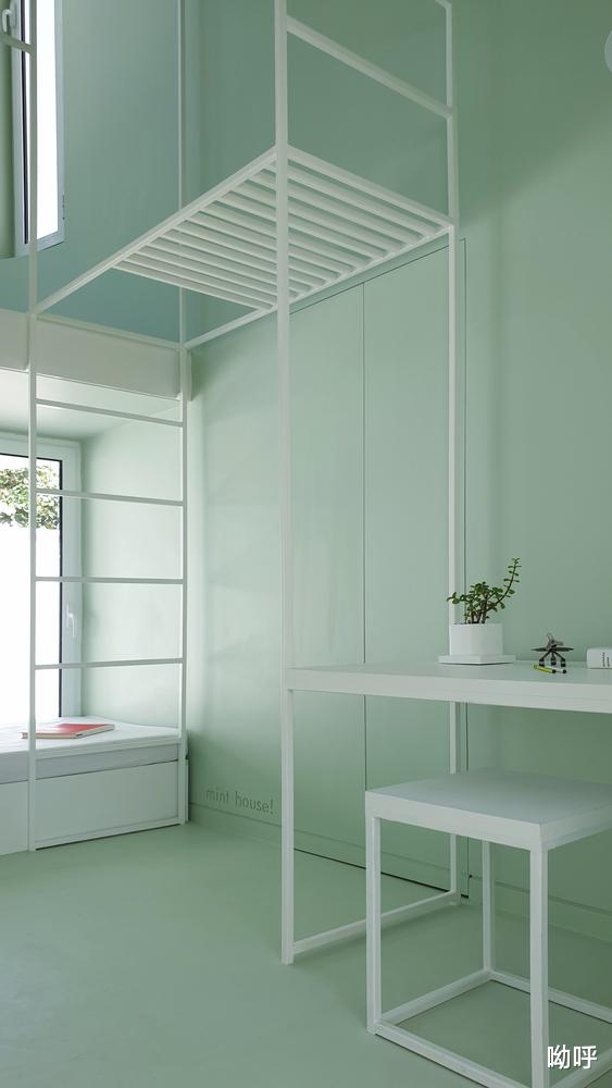 旧房翻新,伊朗当代设计,清新的薄荷绿