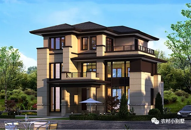 11.8x10.8米新中式三层农村别墅,让你别墅美名传遍全乡
