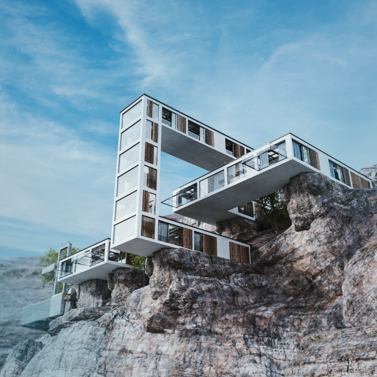 |他在悬崖峭壁上建豪宅，这个创意太大胆