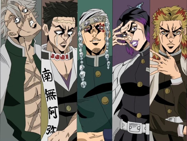 jojo|鬼灭之刃被JO化后，也就猪猪变化小，网友：欧拉无惨轻轻松松