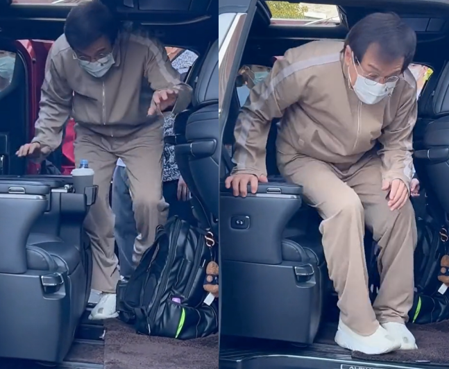 成龙|?67岁成龙从车顶钻出引围观！动作利落大力挥手，路边粉丝尖叫连连