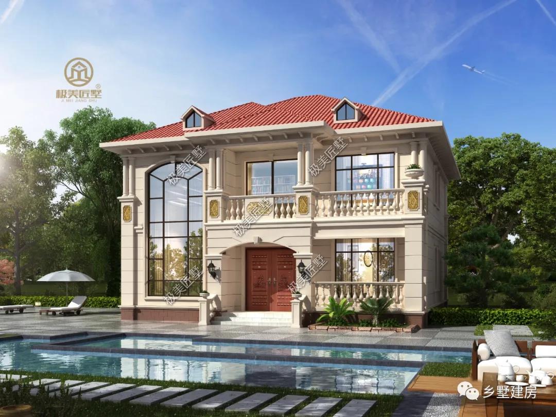 |12.5×12.3米，内外俱佳的两层欧式别墅，你一定会喜欢的经典之作