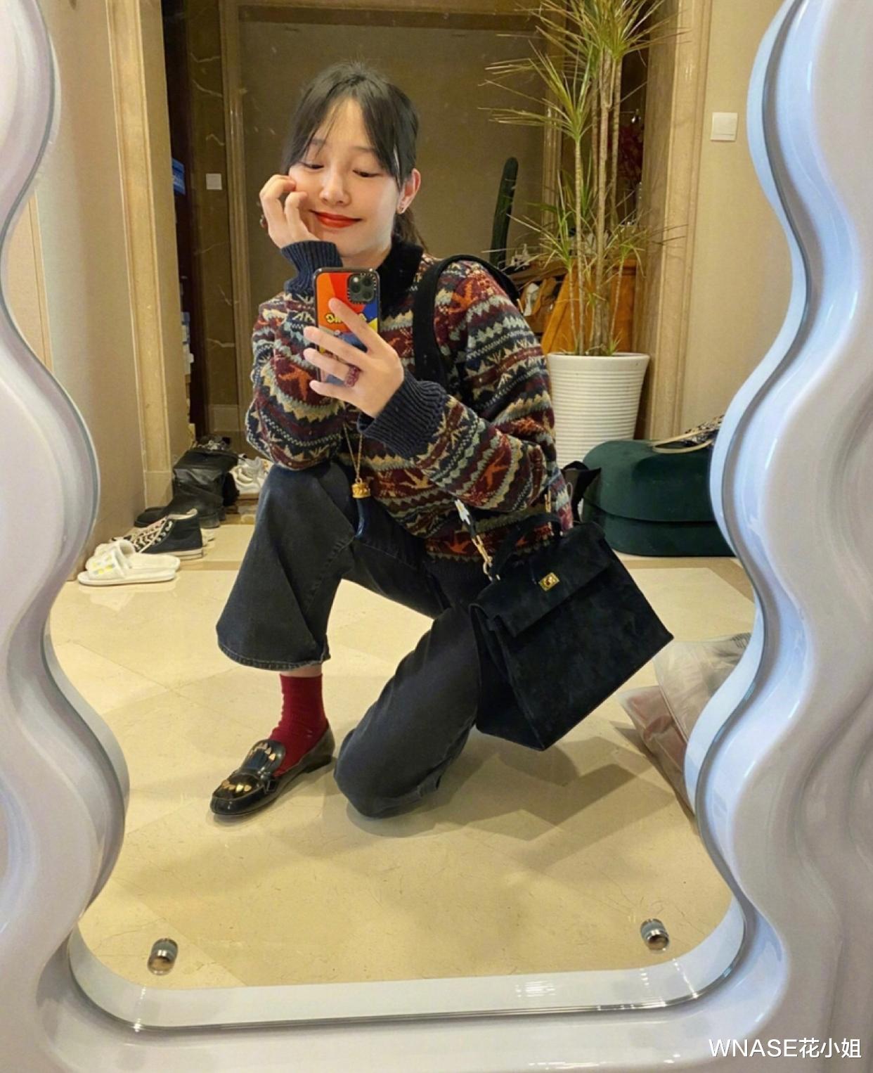 WNASE花小姐 白百何私服又进步了！不赶时髦的复古搭配，超有秋冬气质