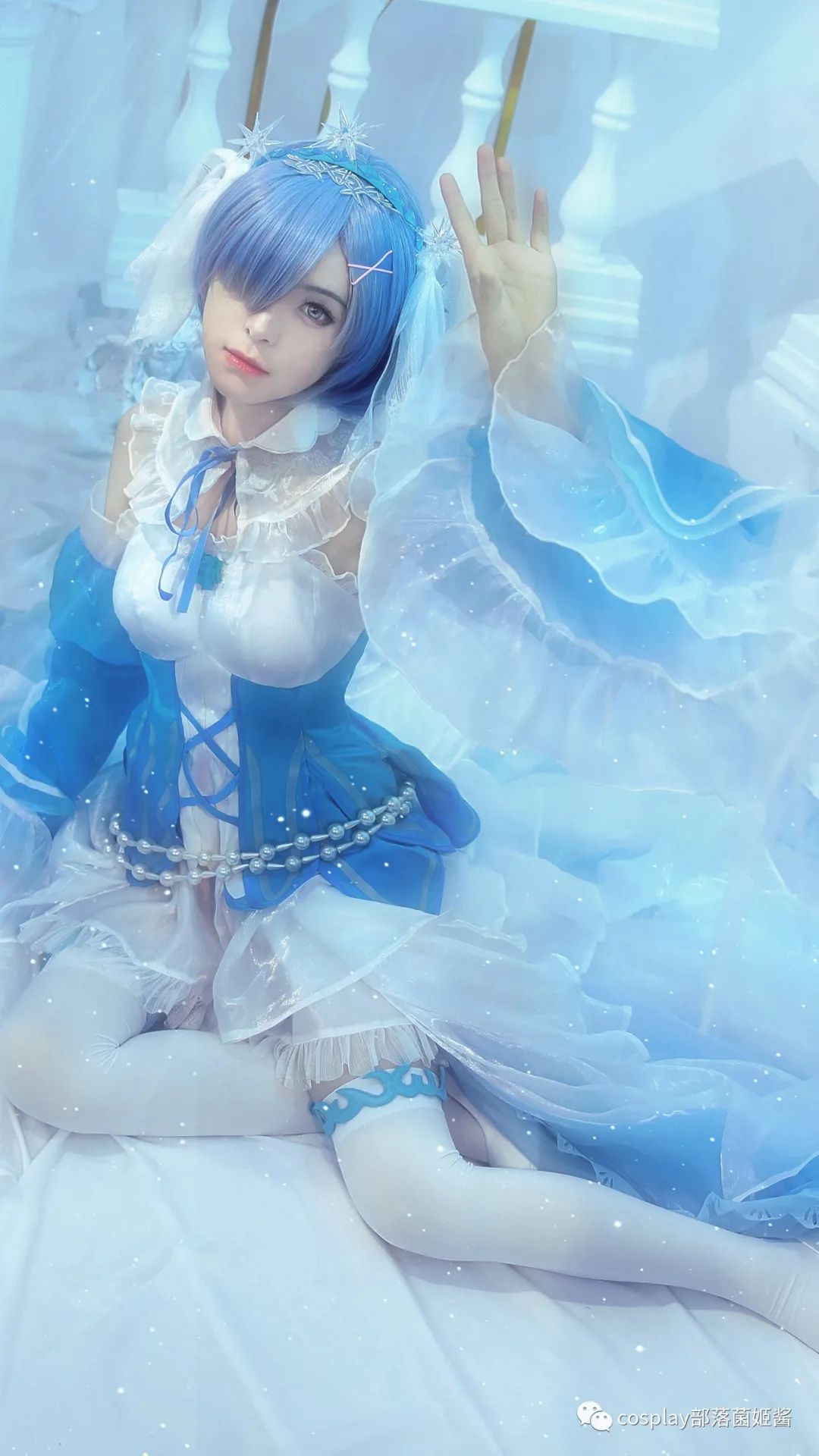 |cos：蕾姆水晶礼服cos正片@梧桐，守护这一抹微笑