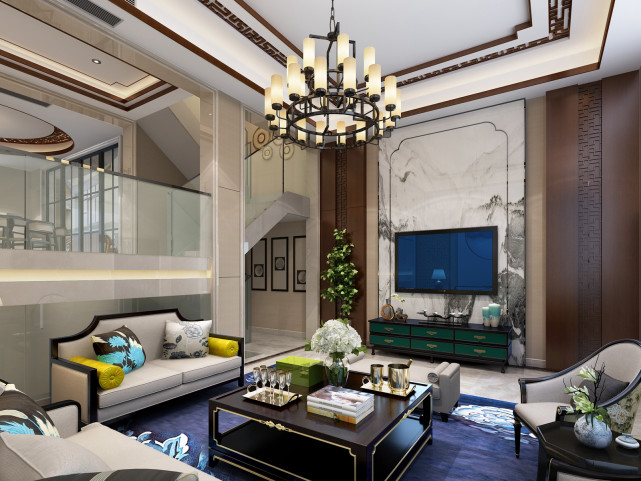 珊珊为何来迟|这么色彩缤纷的450平新中式六居室，还怪好看类