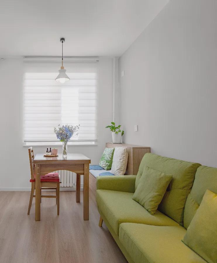 |套内46㎡老破小，面积虽然不大，却挤出两室一厅，不仅好看还省钱