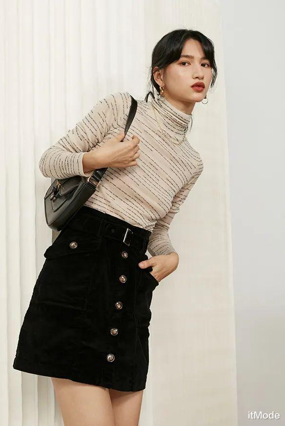 itMode 大毛衣+半裙，才是2021秋冬最气质时髦的打开方式！