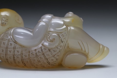 玛瑙|舊藏玛瑙“童子献寿”