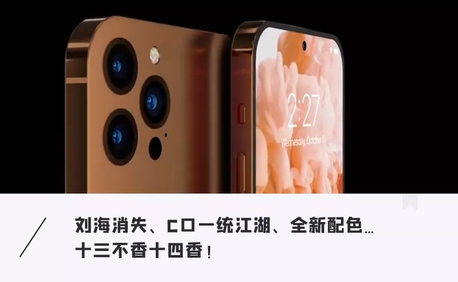 宜家|iPhone 14最新爆料！接口刘海都被干掉，性能大升级