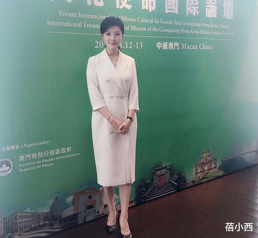 蓓小西|周涛气质独特又一绝，穿红色连衣裙展现优越气质，薄纱裙仙气飘飘