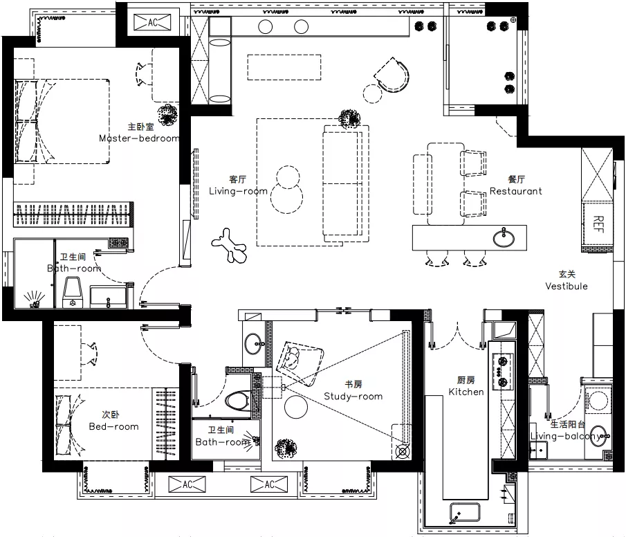 装修设计精选|123㎡的家如白巧克力般柔软,适合躺平用心感受纯粹生活