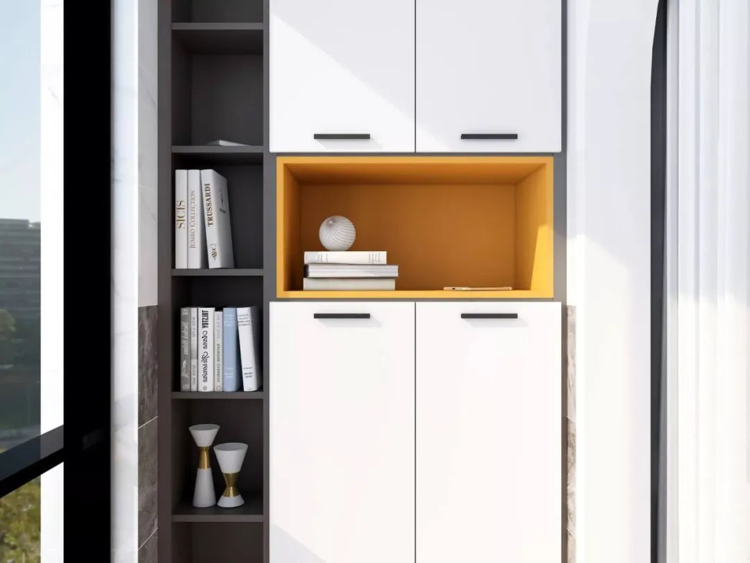 |纯净色块+质感家具,她用8w,有了70m2明暗相间的极简小家