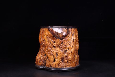 笔架|天然随形竹根笔架摆件