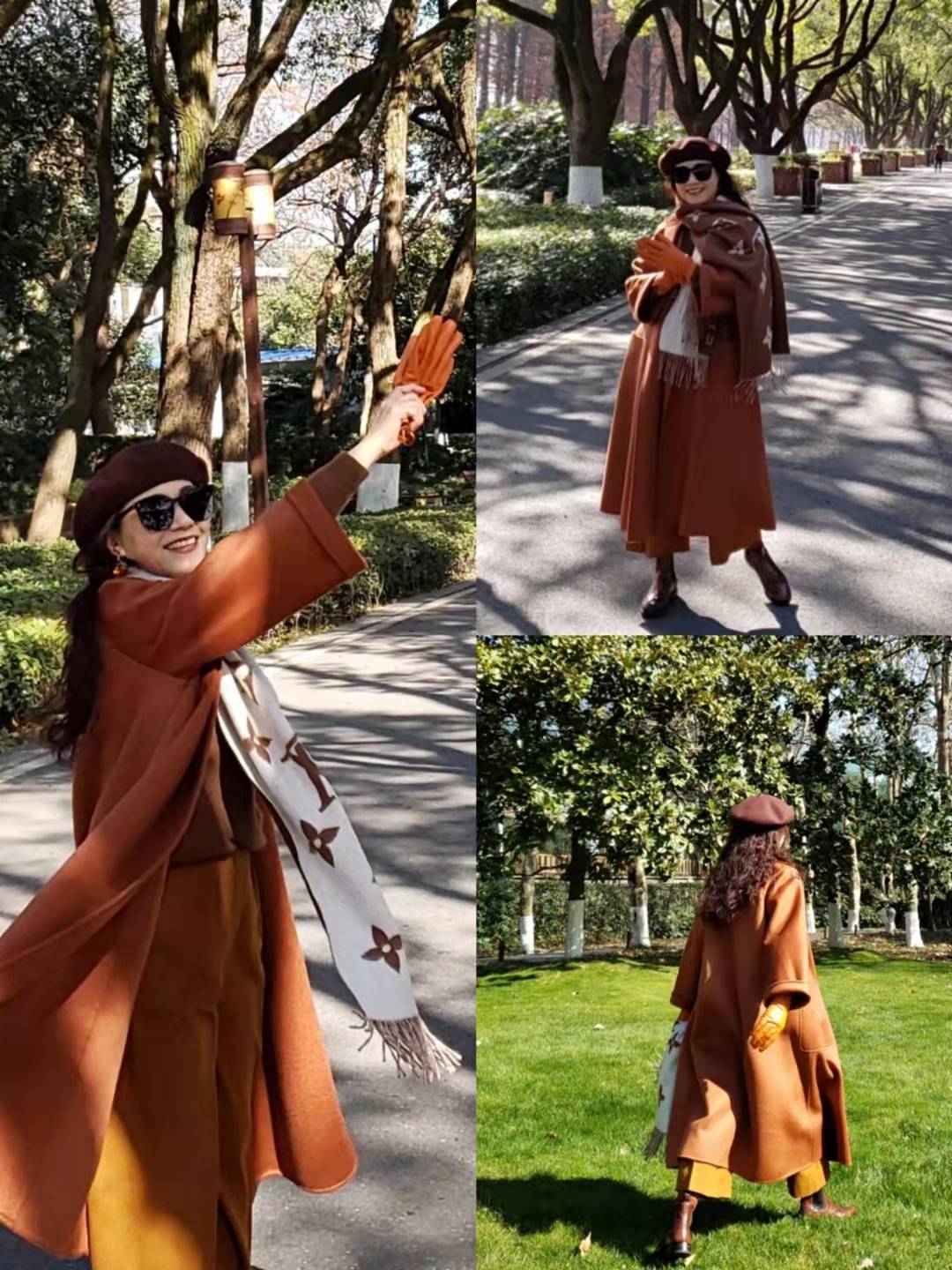 江南小蚂蚁 秋冬穿搭不想再穿黑白灰？何不试试南瓜色，亮眼又显白！