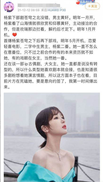 陈亚男|《猎毒》后杨紫将无缝进组，新剧信息浮出水面，网传男主爱了