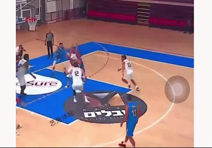 男篮|真难！以色列男篮正在比赛遭遇袭击，球员抱头保命、四处窜逃