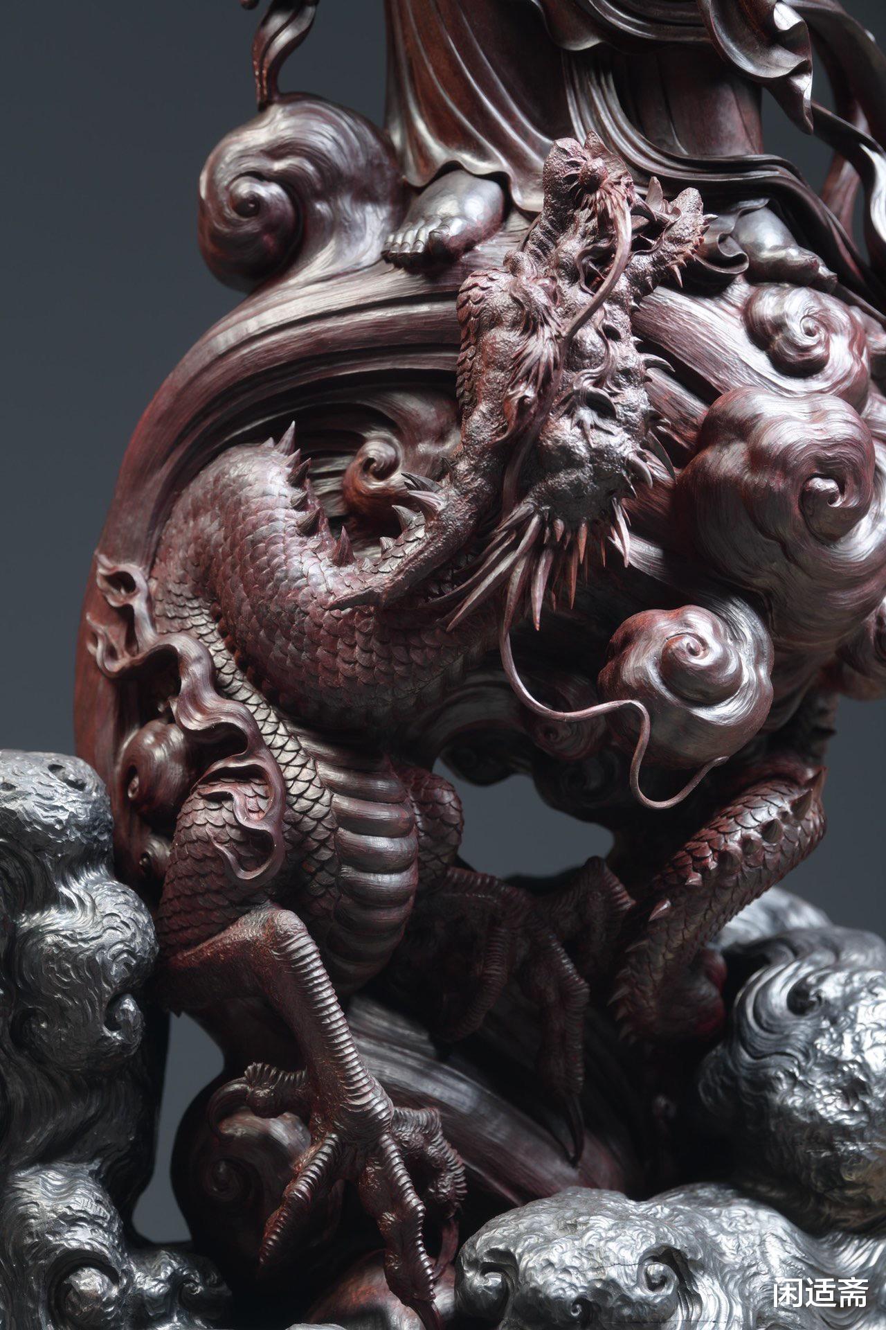 小叶紫檀|千处祈求千处应，苦海常作渡人舟，小叶紫檀，渡海观音立像珍赏