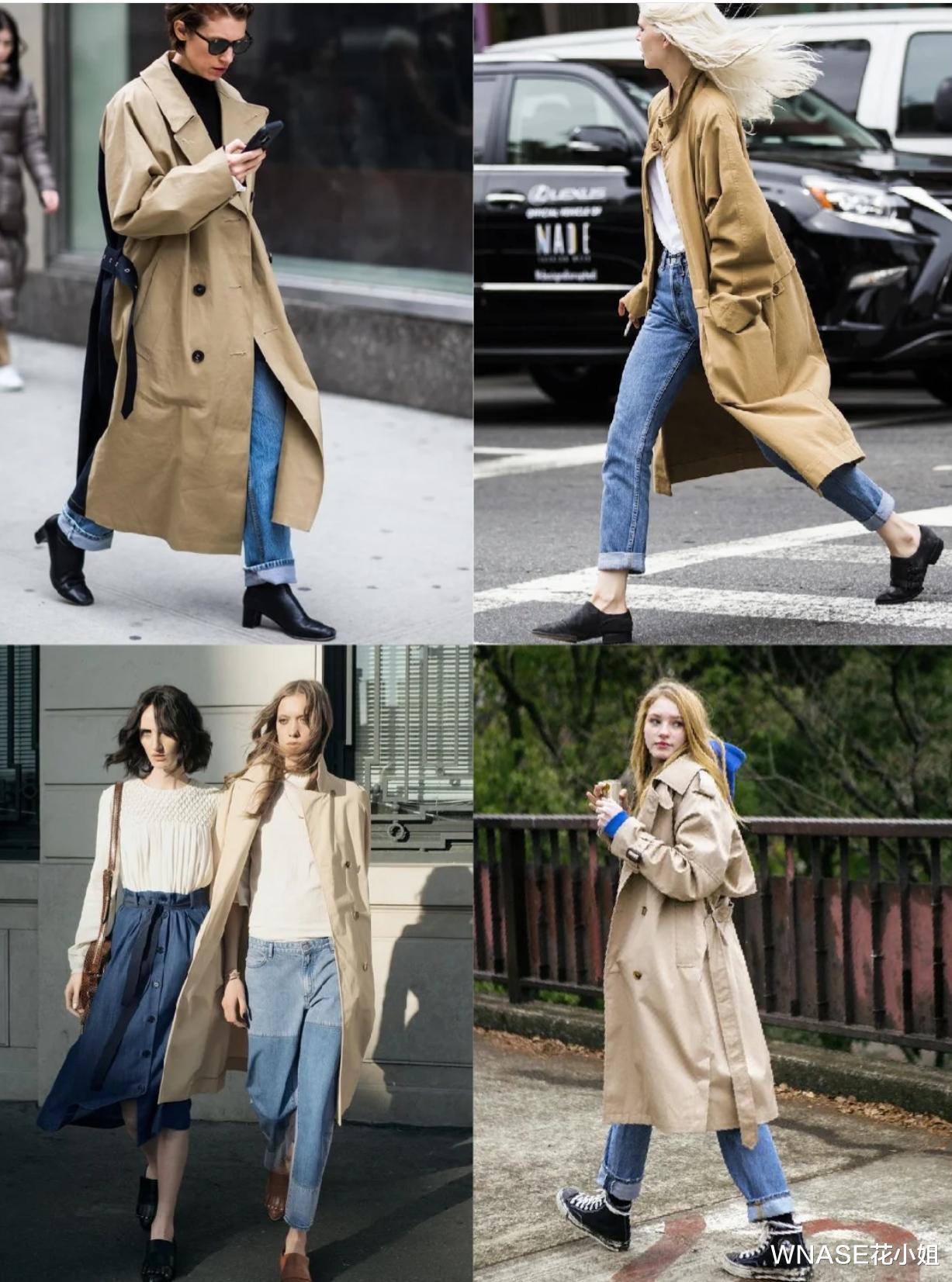 WNASE花小姐 今年风衣流行穿得“松弛”！气质好看，胖女孩也能穿