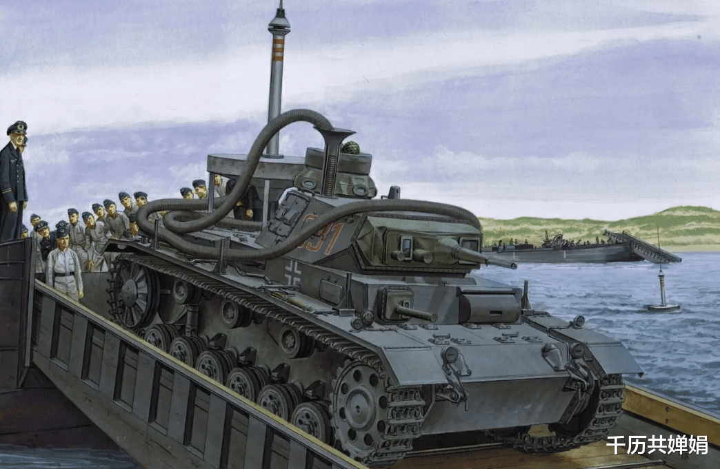 |两栖坦克算什么？德国为度过海峡攻打英国，直接改装出潜水坦克