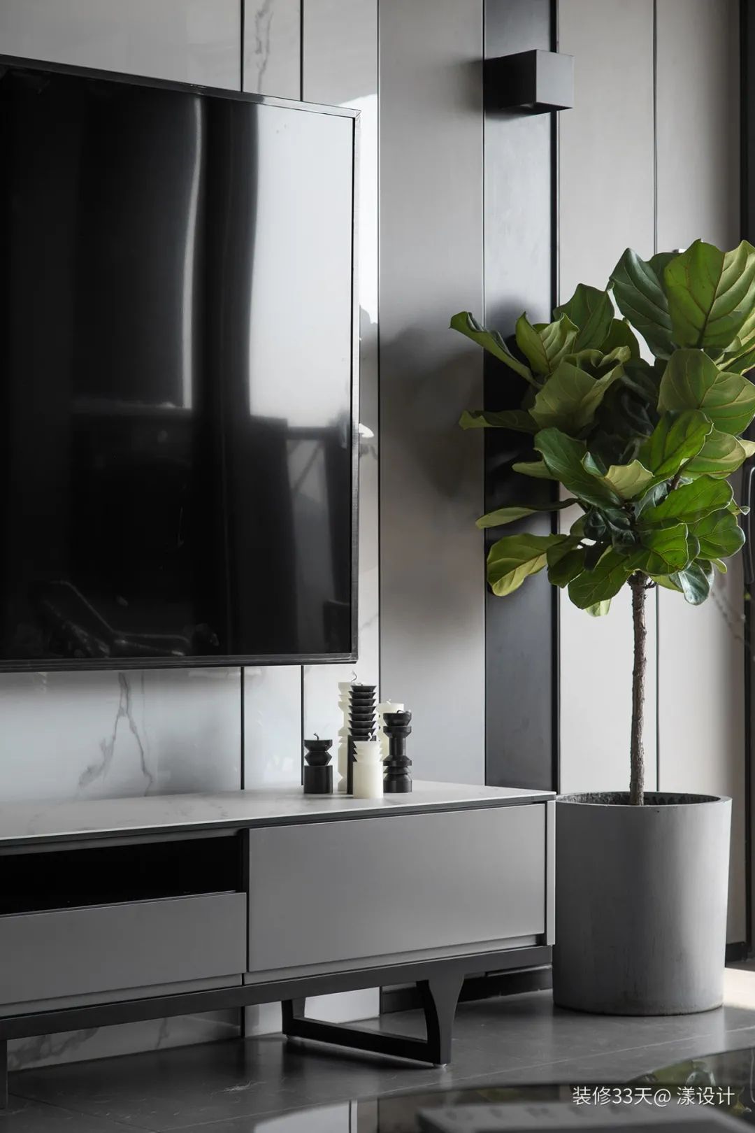 装修设计：125平现代简约高级质感两居