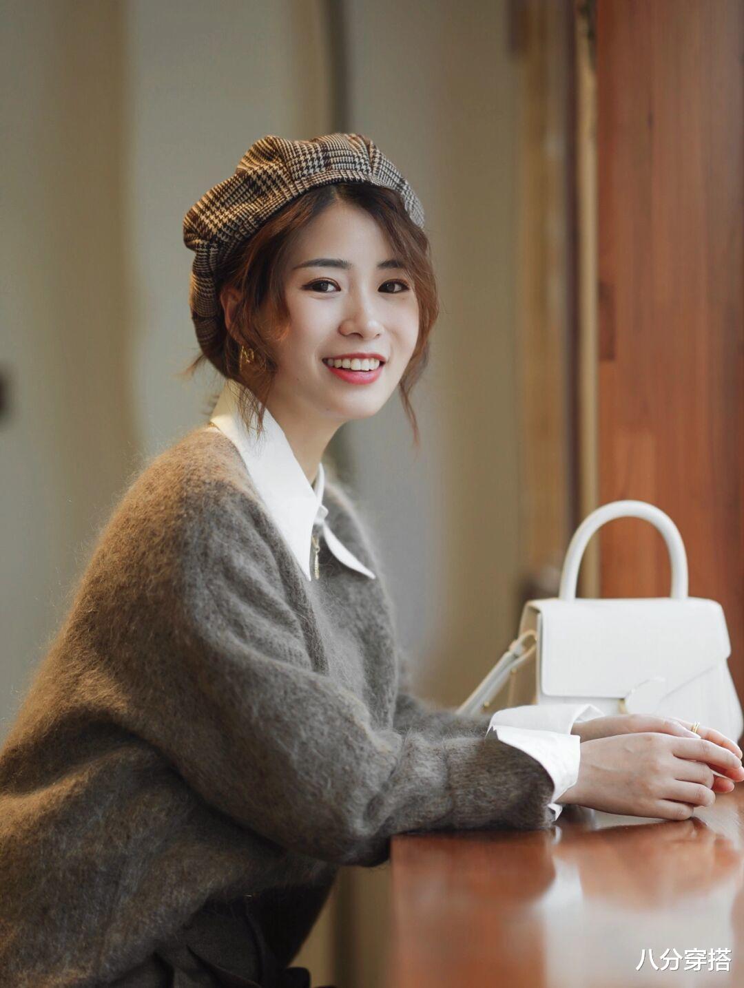 八分穿搭 初冬还是要学一学毛衣搭配,简约高级还暖和,时髦百搭不挑人