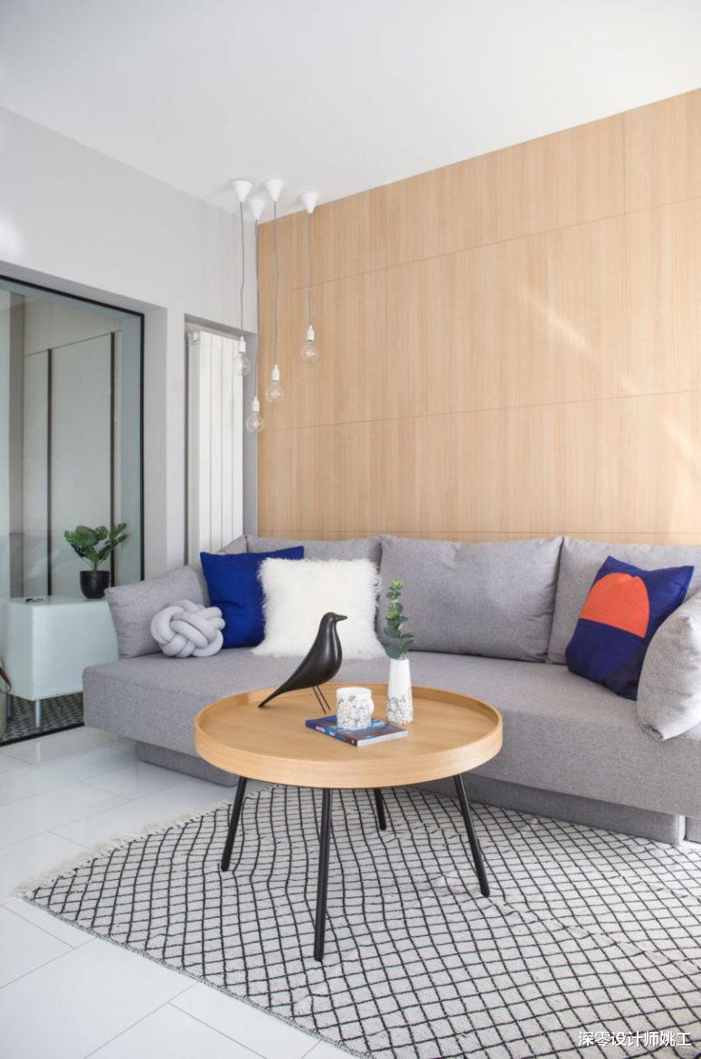 一个人的生活真的很享受，66㎡客厅隔出一间书房，小户型可以看看