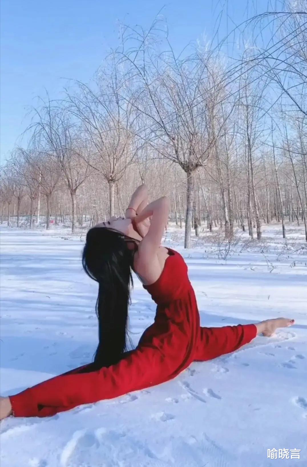 喻晓言 哈尔滨冰天雪地里跳舞的女孩走红，网友：这是传说中的仙女下凡吗