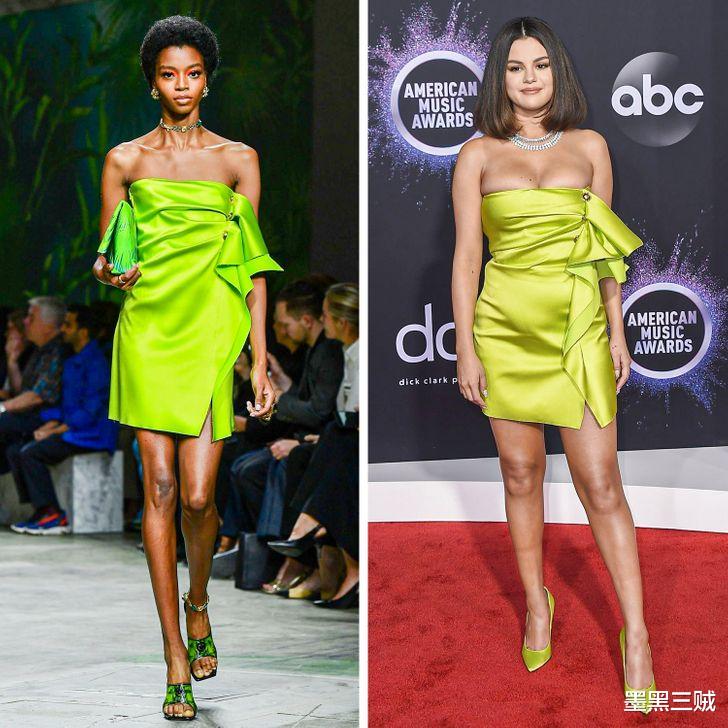 电影|模特明星大对决？同款时装T台红毯秀，15组对比照