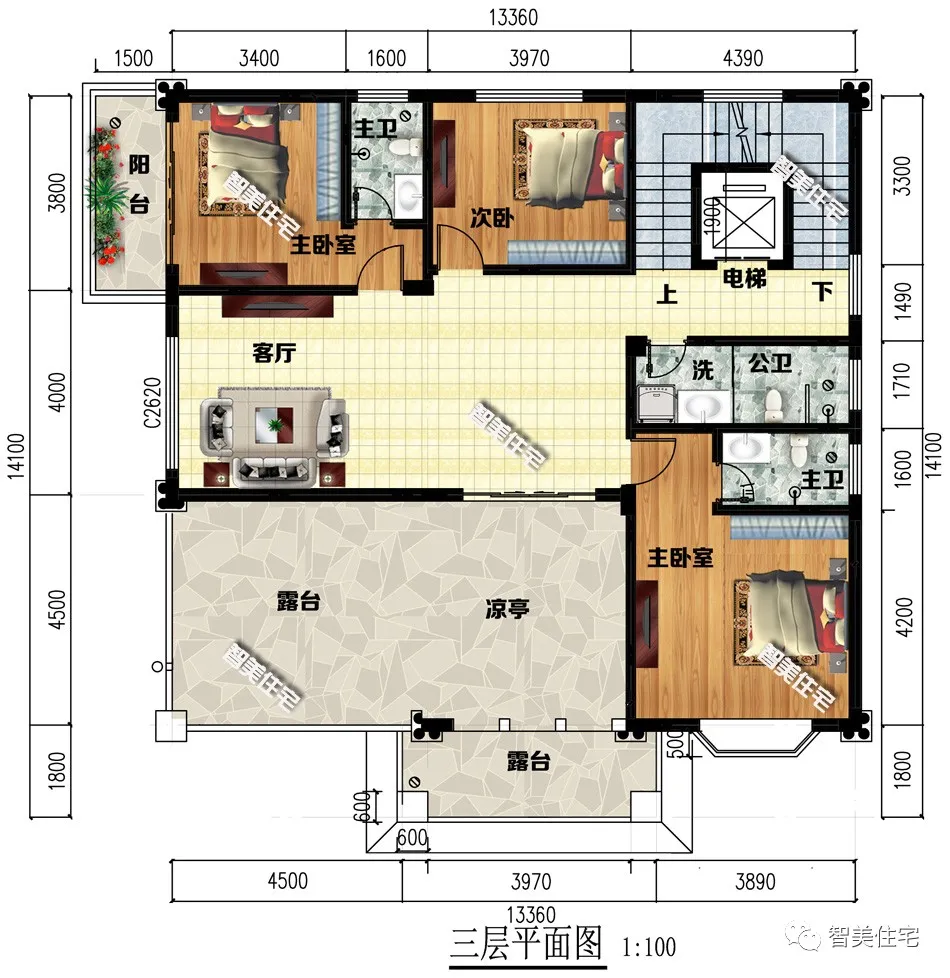|两层半的欧式别墅真漂亮，有堂屋有地下室，建在老家可威风