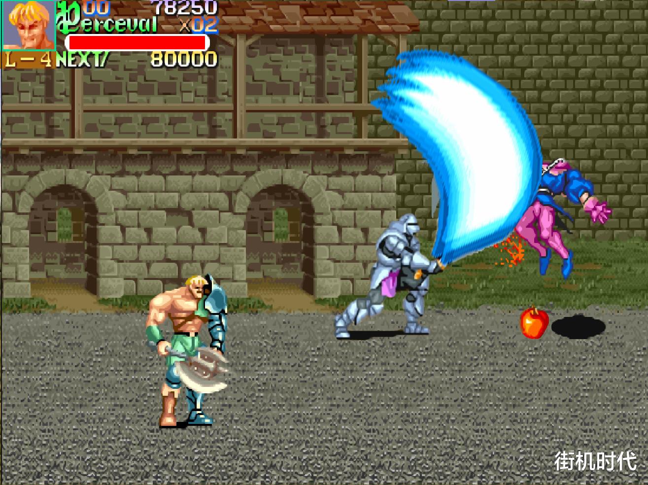 圆桌骑士|街机《圆桌骑士》你没见过的操作，小兵帮忙一起砍BOSS