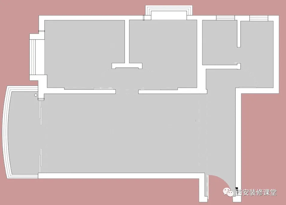 电视背景墙|85㎡两室刚需，餐客厅互换，满足在家办公