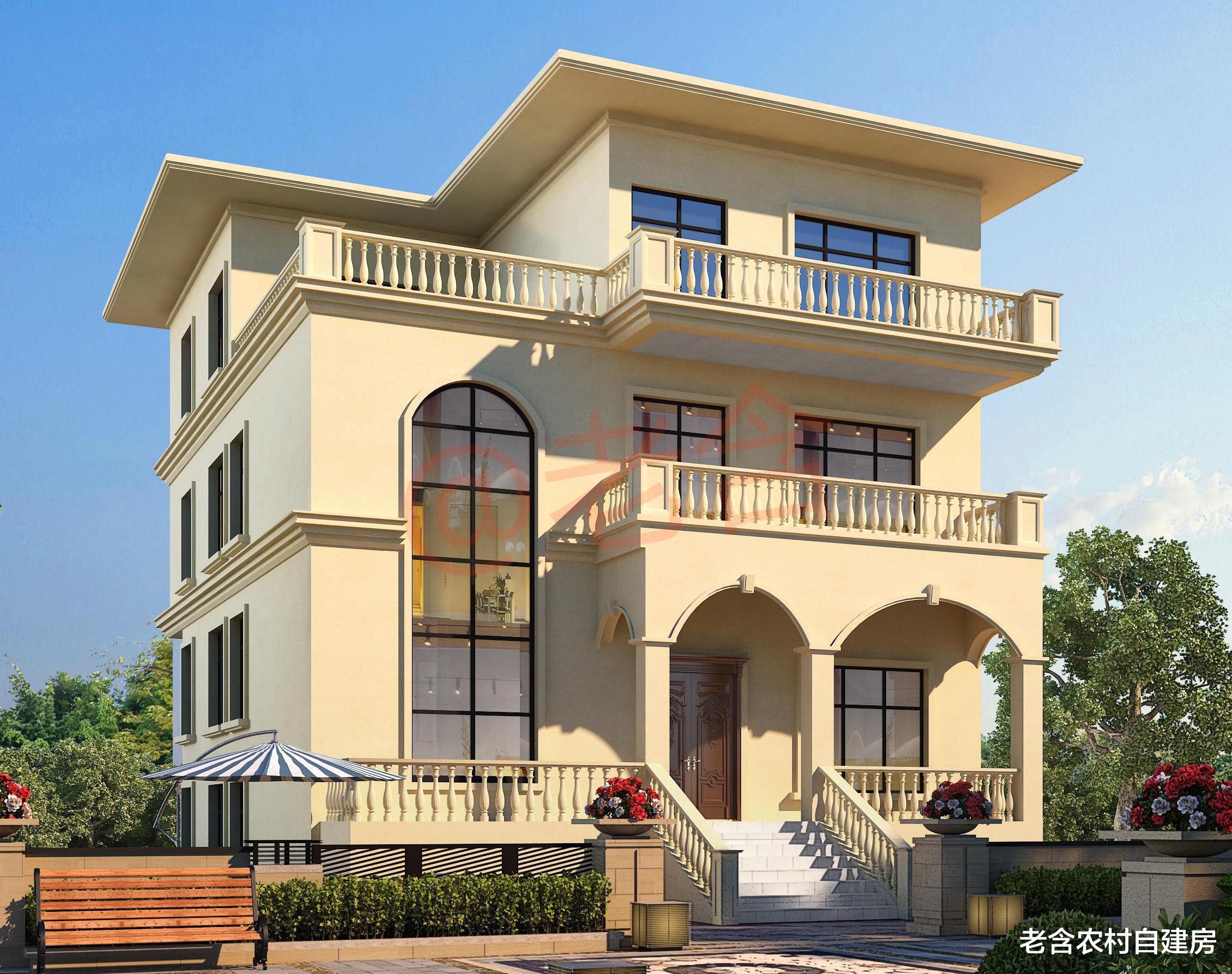 |2021年不容错失的农村建房设计图，120㎡现代风住宅，不易过时！
