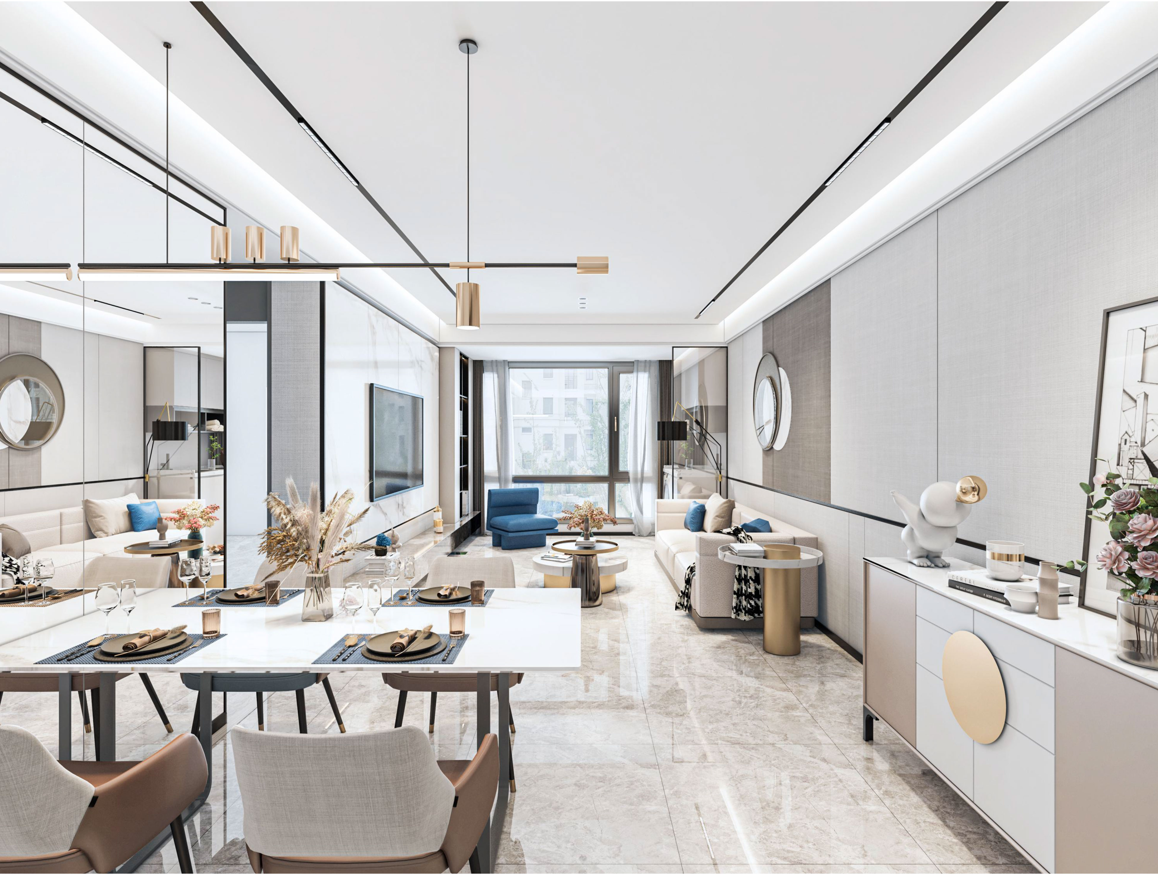 菲莫斯设计:105m2会宁样板间,现代风尚,雅致内敛超有范儿