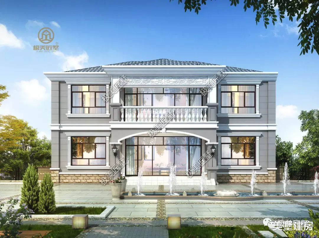 |对称设计的小宅，经典二层简欧别墅，喜欢不要错过