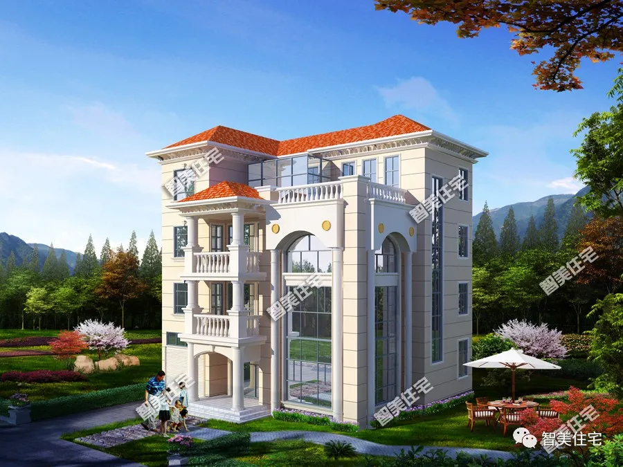 客厅|抓住夏天的尾巴，找好施工队准备建房，四层造型那是真气派！