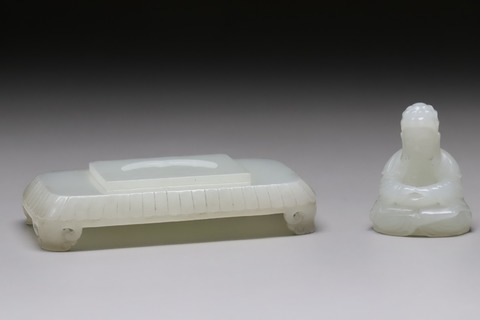 墨床|和田玉“玉佛墨床”