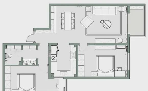 榻榻米|客厅阳台装榻榻米,浴室柜外移,简约风格两房装修很唯美!