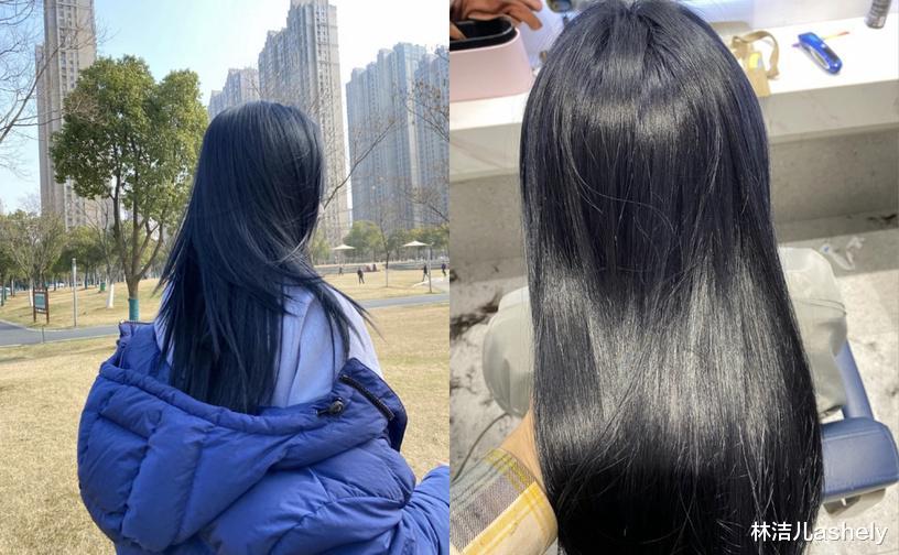程潇|2021秋季必备显白发色，江疏影的焦糖色撩人，程潇的蓝黑色更高冷