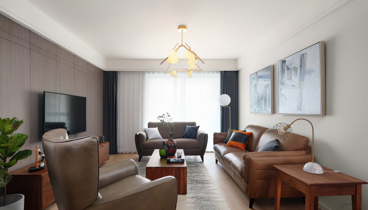 95㎡北欧3居室空间充足且功能独立，让生活回归最自然的状态