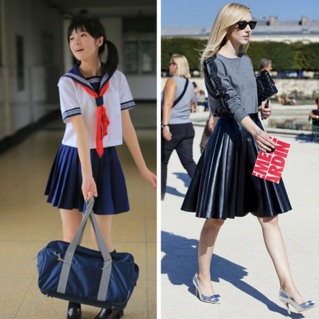 八只爪的猫|张天爱真会视觉转移,穿百褶裙扮校花腿长抢镜,连胯宽都被忽略了